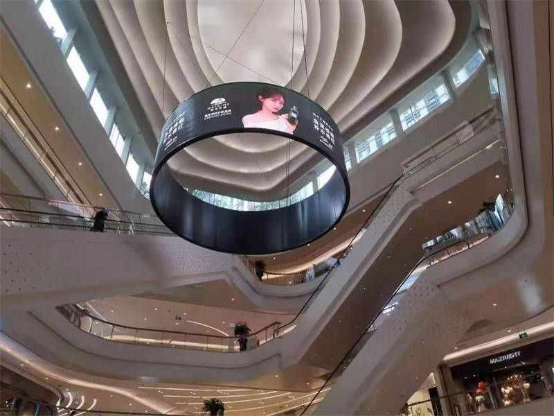 round shaped led video display screen