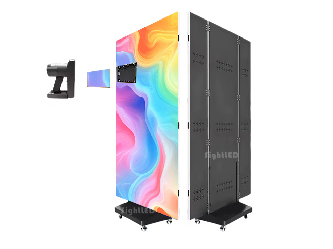 Mobile LED Poster on Wheels