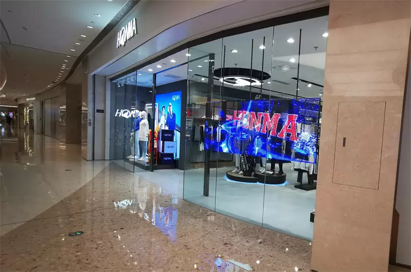 Transparent LED screen advertisement content screen