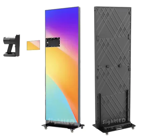 Mobile LED Poster on Wheels